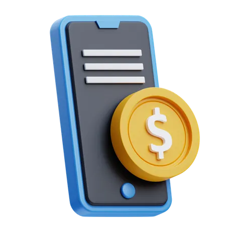 Finance mobile  3D Icon