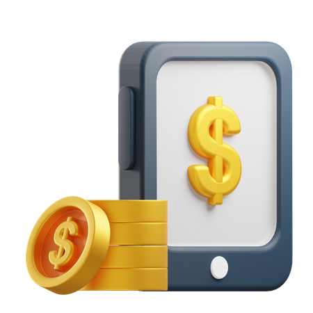 Finance mobile  3D Icon