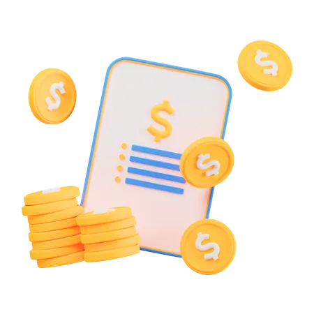 Finance mobile  3D Icon