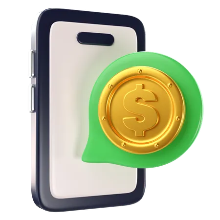 Finance mobile  3D Icon