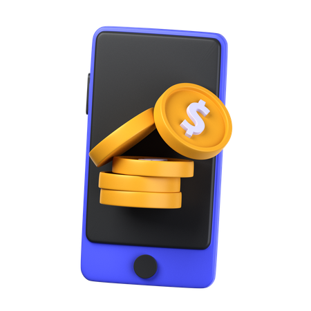 Finance mobile  3D Icon