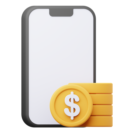 Finance mobile  3D Icon