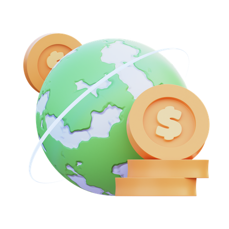 Finance mondiale  3D Icon