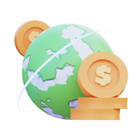 Finance mondiale  3D Icon