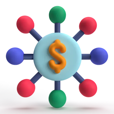 Finance Network  3D Icon