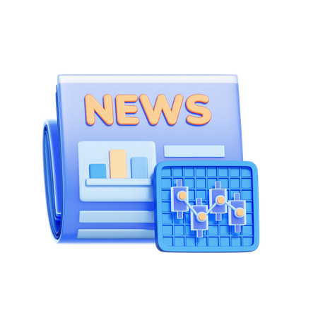 금융 뉴스  3D Icon