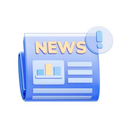 Finance News  3D Icon