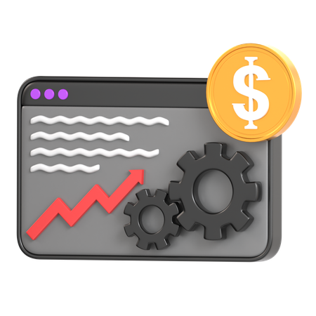 Finance News Browser  3D Icon