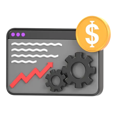 Finance News Browser 3 D Fintech Icon 3D Icon