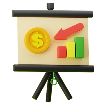 Perte financière  3D Icon