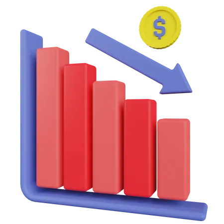 Perte financière  3D Illustration