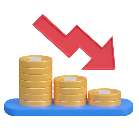 Perte financière  3D Icon