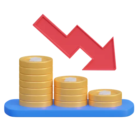 Perte financière  3D Icon