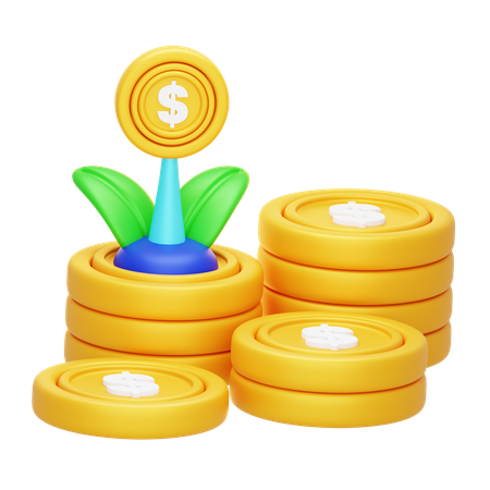 Finance Plant  3D Icon