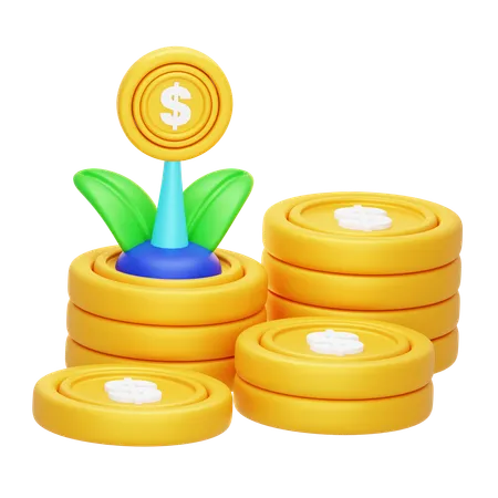 Finance Plant  3D Icon