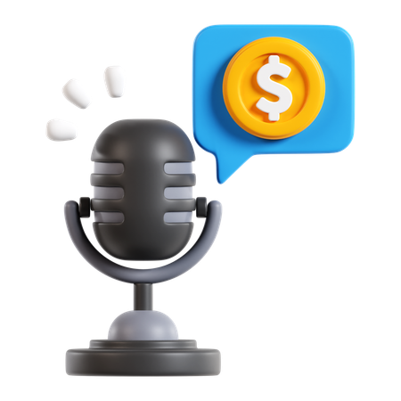 Podcast sur les finances  3D Icon