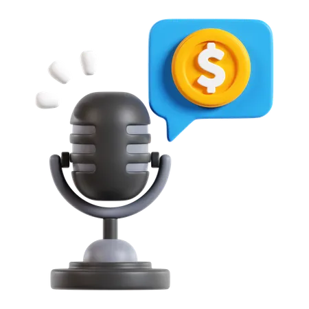 Podcast sur les finances  3D Icon