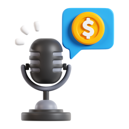 Finance Podcast  3D Icon