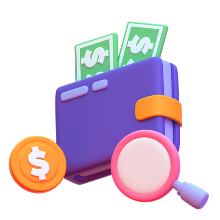 Portefeuille financier  3D Icon