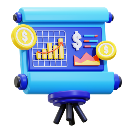 Finance presentation  3D Icon