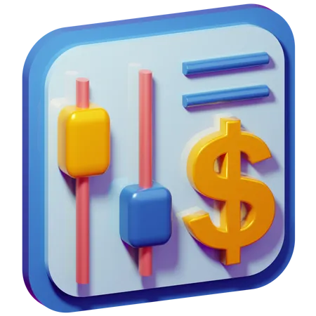 Finance Presentation  3D Icon