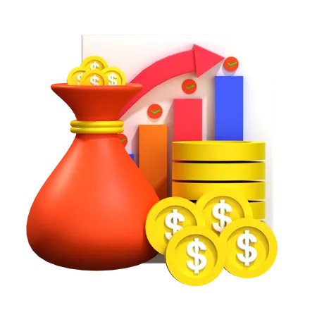 Finance Profit  3D Icon