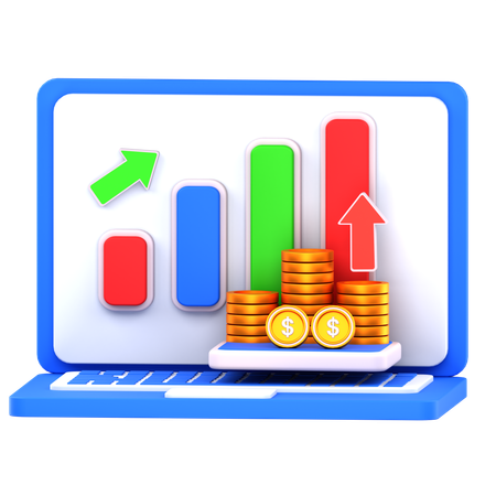 Finance profit chart  3D Icon