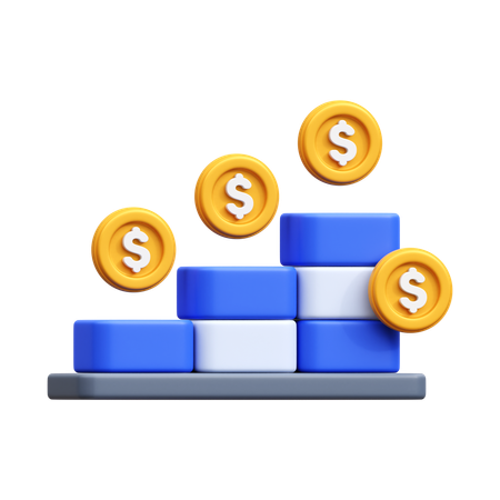 Finance Profit Graph  3D Icon