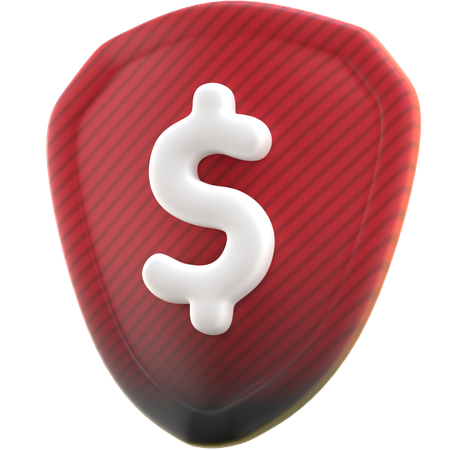 Finance Protection Security Shield  3D Icon