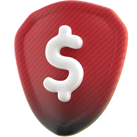 Finance Protection Security Shield  3D Icon
