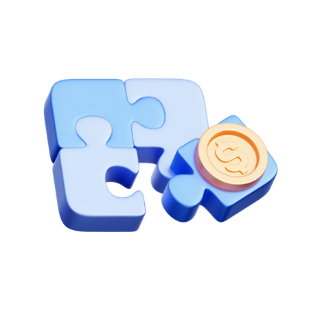 Finance Puzzle  3D Icon