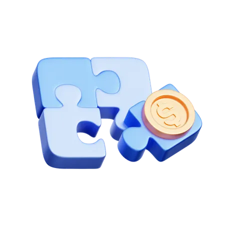 Finance Puzzle  3D Icon