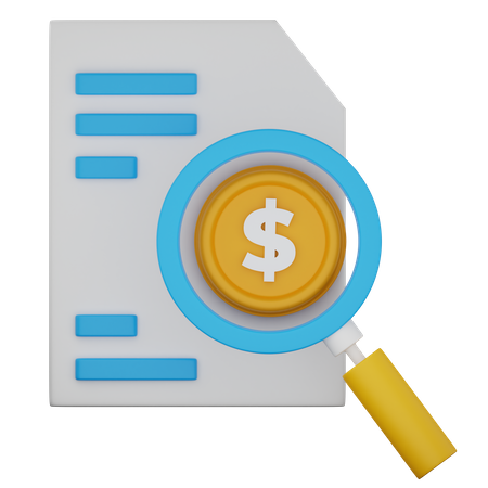 Recherche financière  3D Icon