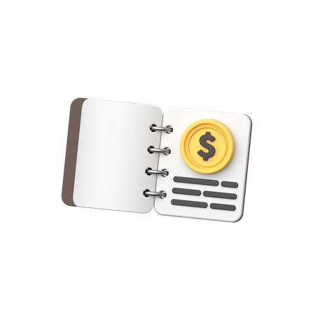 Finance Record Book  3D Icon