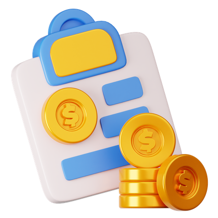 財務レポート  3D Icon