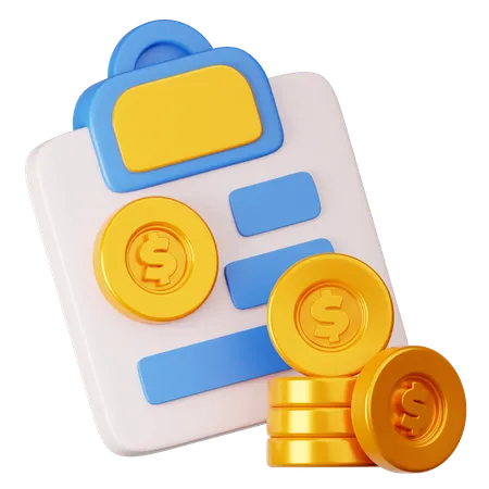 Finance Report  3D Icon
