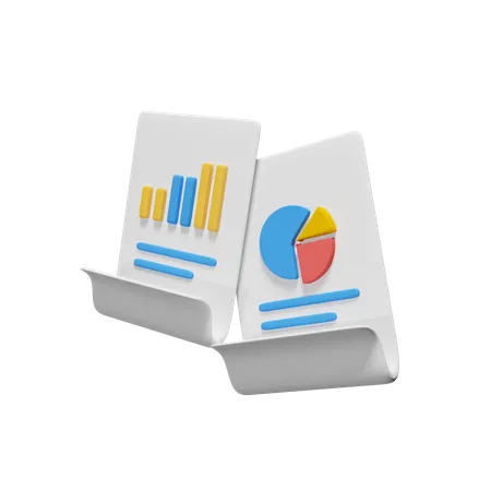 Finance Report  3D Icon