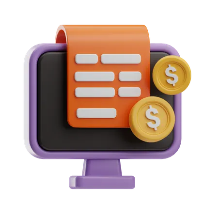 Finance Report  3D Icon