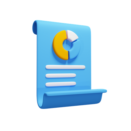 Finance Report  3D Icon