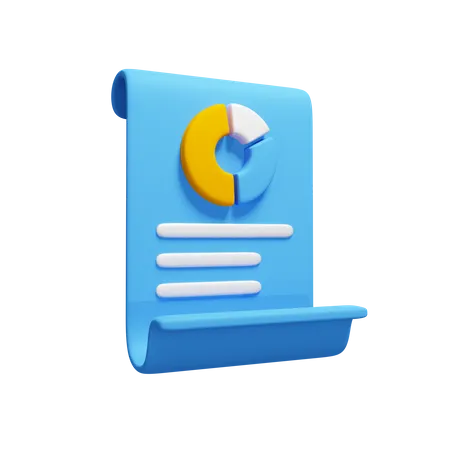 Finance Report  3D Icon