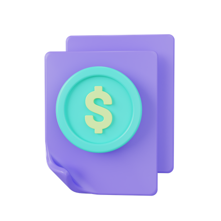 Finance Report  3D Icon