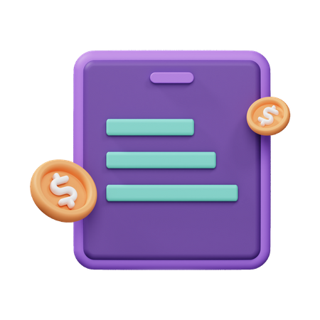 Finance Report  3D Icon