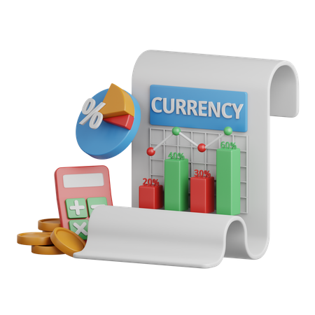 Finance Report  3D Icon