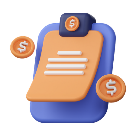 Finance Report  3D Icon