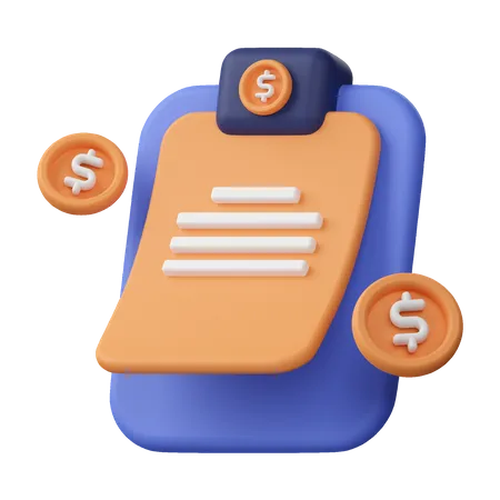 Finance Report  3D Icon