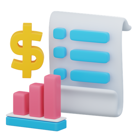 Finance Report  3D Icon