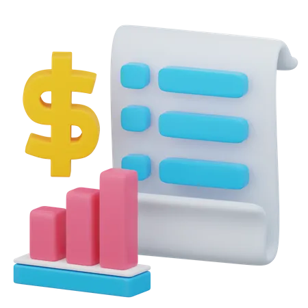 Finance Report  3D Icon