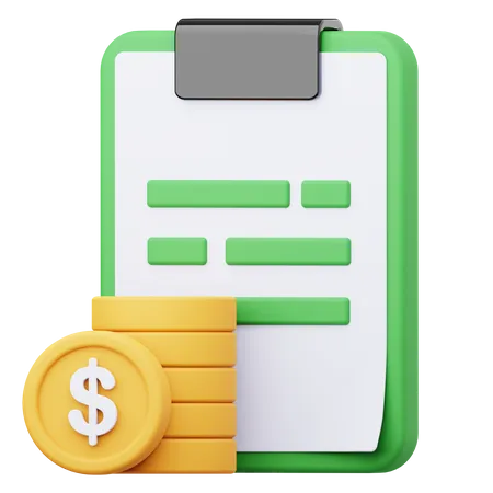 Finance Report  3D Icon