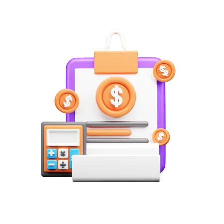 Finance Report  3D Icon