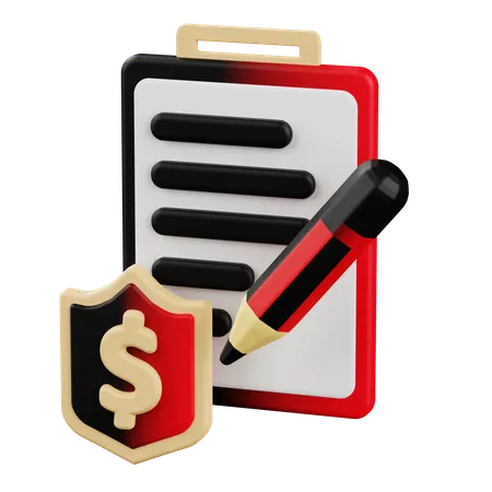 Finance Report  3D Icon